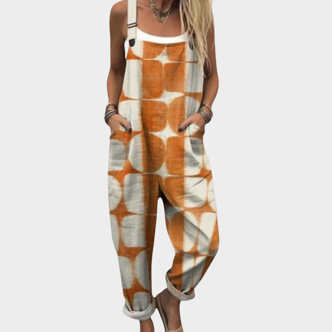 Scarlett | Mosaic Print Dungarees