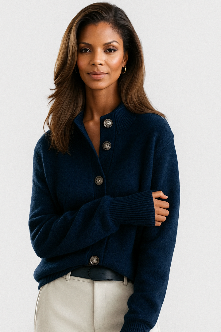 Lowri – Button-Front Knit Cardigan