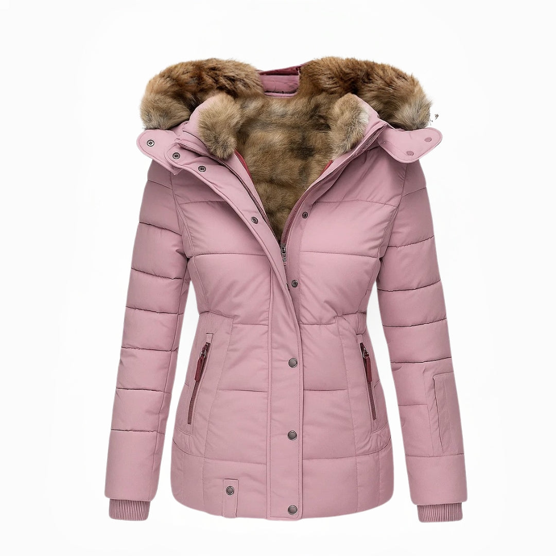 Seraphina – Insulated Puffer Jacket with Faux Fur Hood