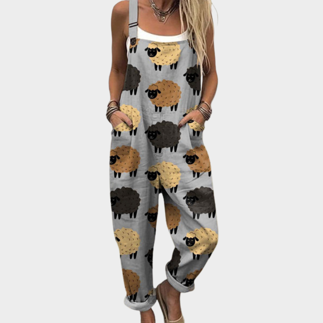 Maya | Soft Grey Dungarees