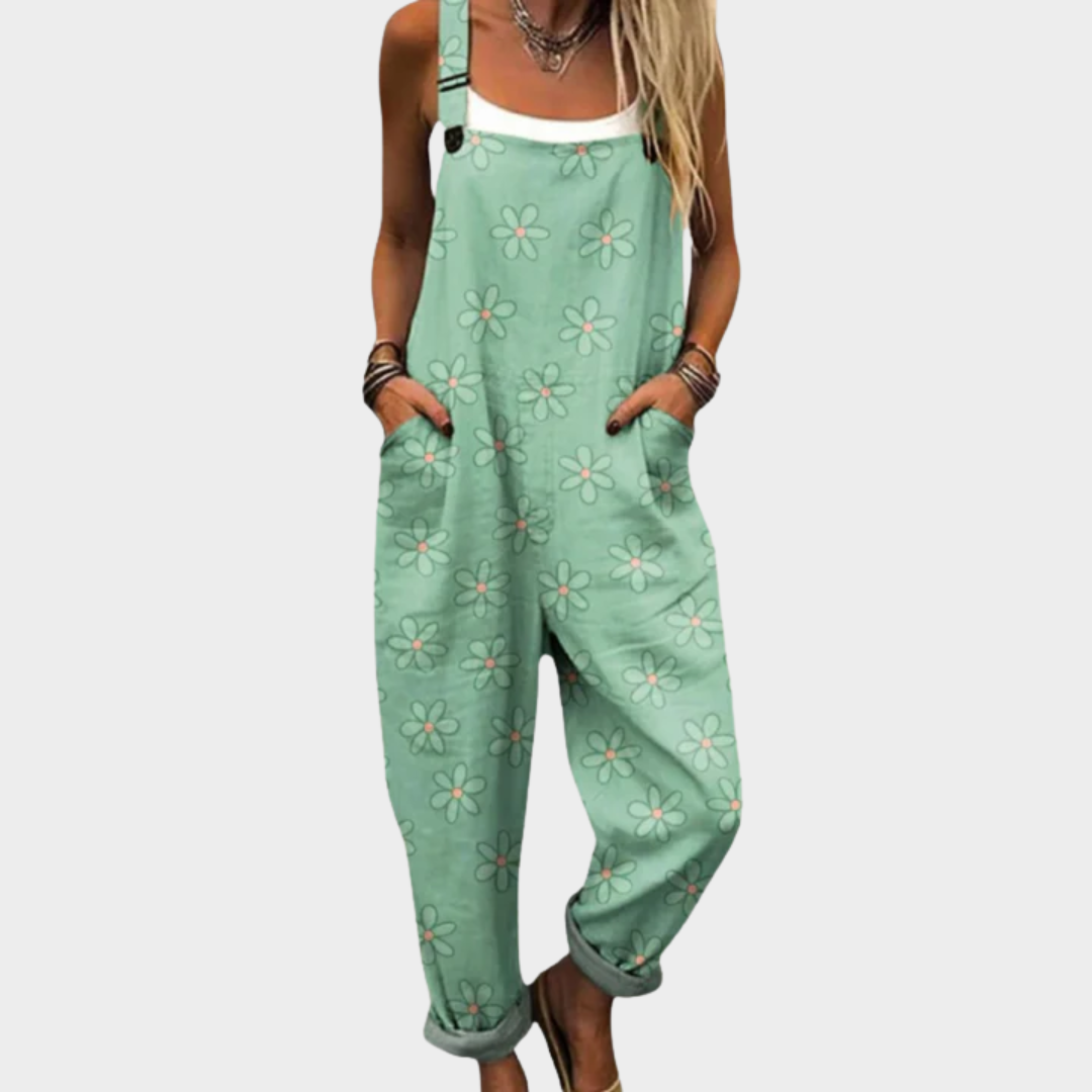 Aubrey | Deep Green Dungarees