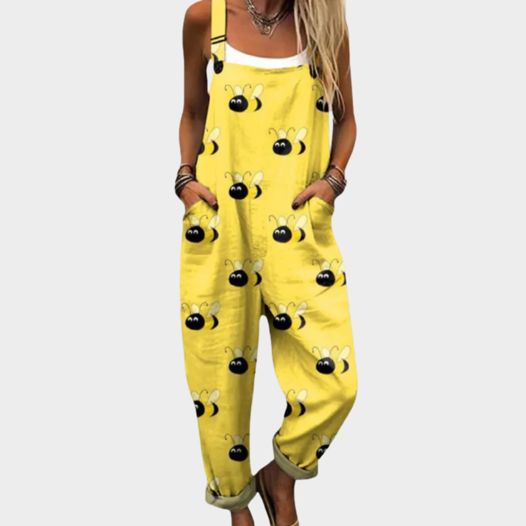 Elena | Yellow Meadow Dungarees