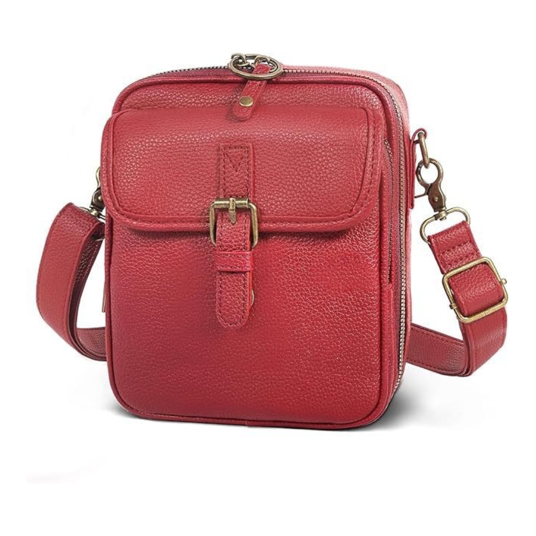 Angela – Structured Buckle Crossbody Bag