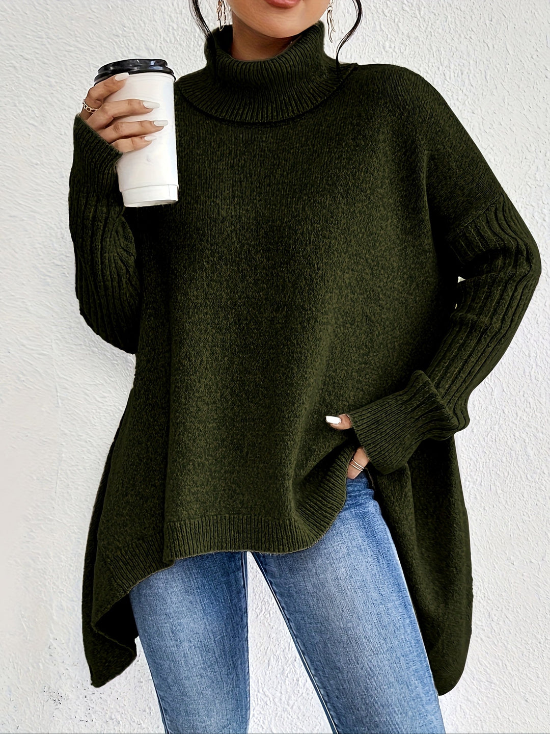 Nicola – Oversized Turtleneck Knit Jumper