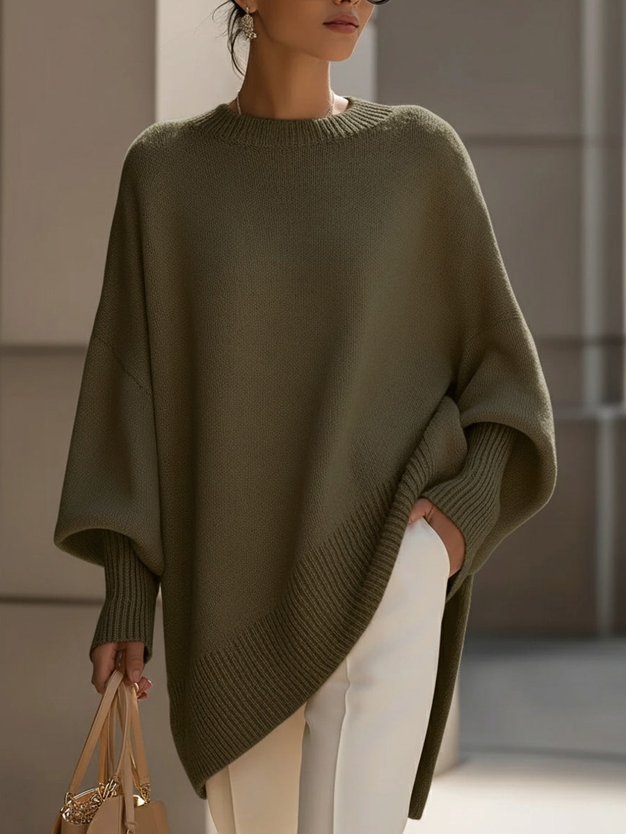 Flora – Oversized Draped Knit Pullover