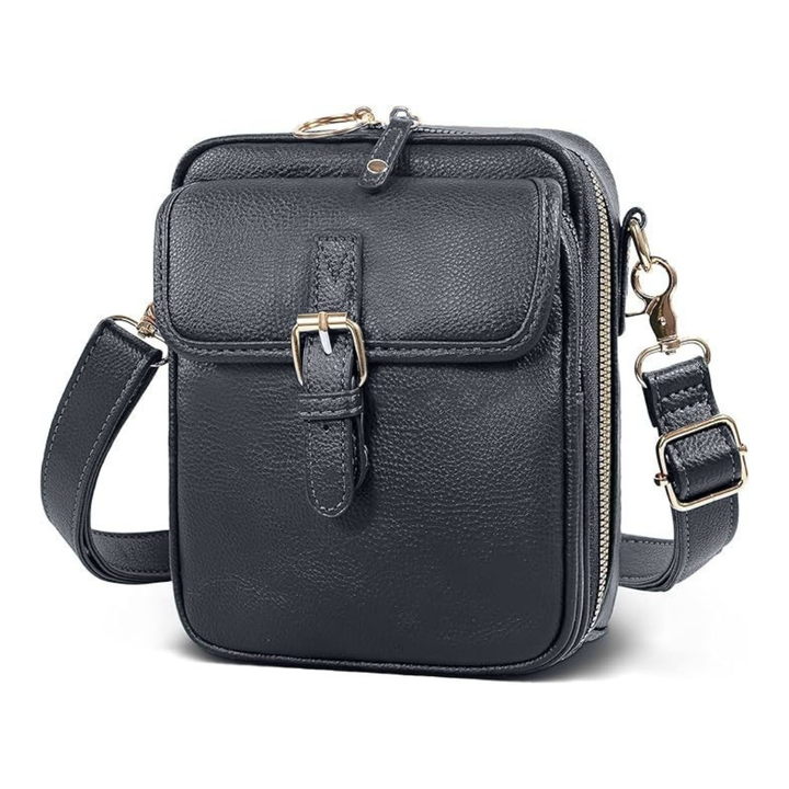 Angela – Structured Buckle Crossbody Bag