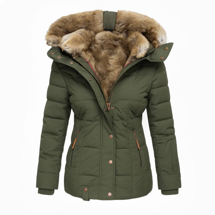 Seraphina – Insulated Puffer Jacket with Faux Fur Hood