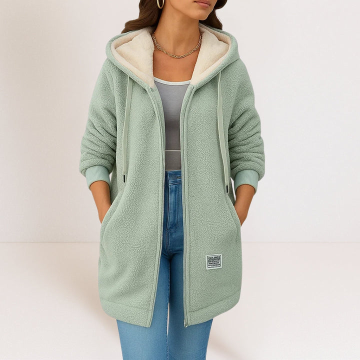 Penelope – Longline Hooded Teddy Coat