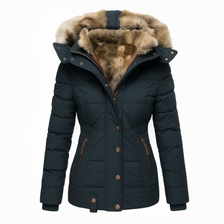 Seraphina – Insulated Puffer Jacket with Faux Fur Hood