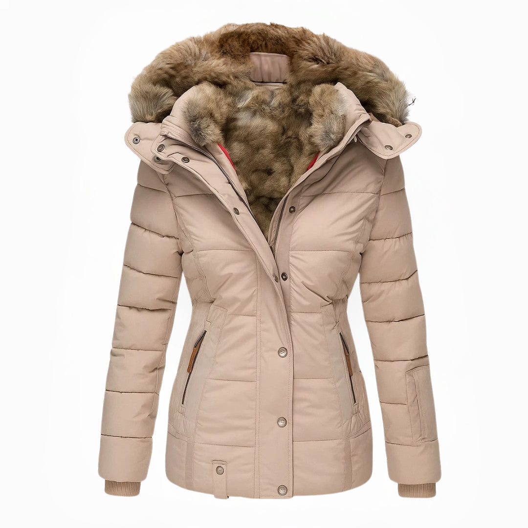 Seraphina – Insulated Puffer Jacket with Faux Fur Hood