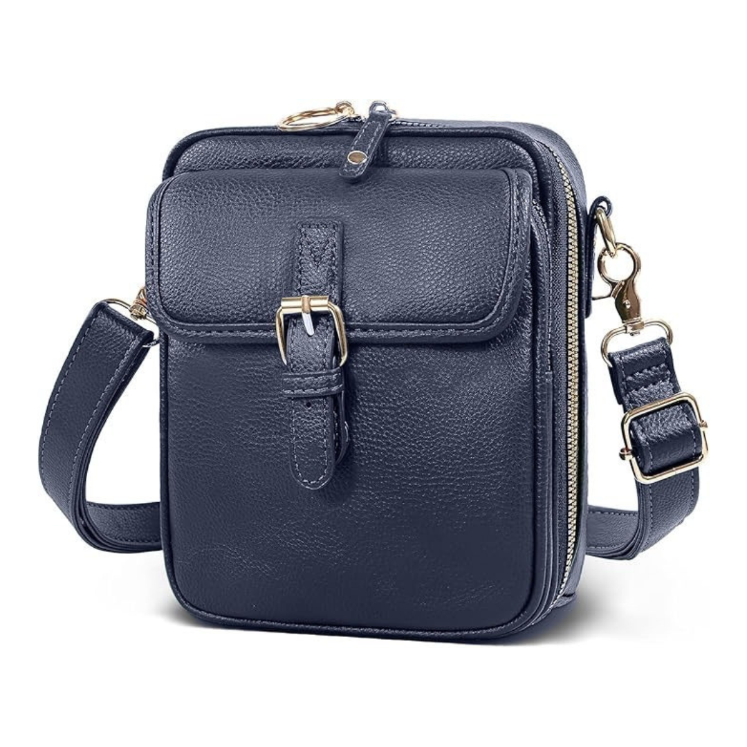 Angela – Structured Buckle Crossbody Bag