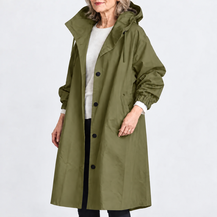 Sonia – Hooded Longline Trench Coat