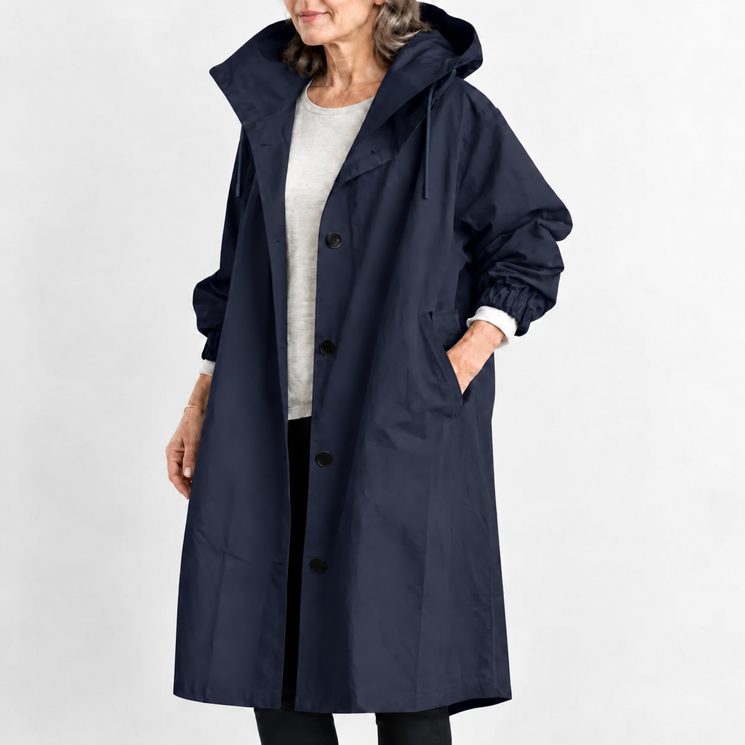 Sonia – Hooded Longline Trench Coat