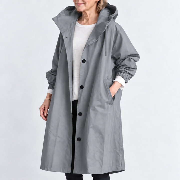 Sonia – Hooded Longline Trench Coat