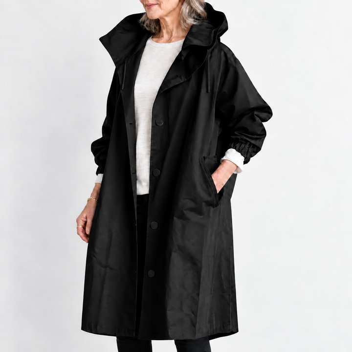 Sonia – Hooded Longline Trench Coat