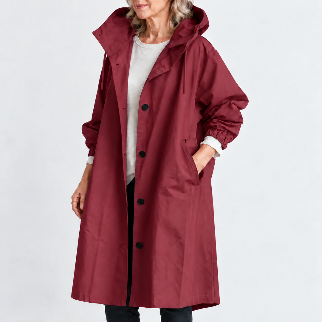 Sonia – Hooded Longline Trench Coat