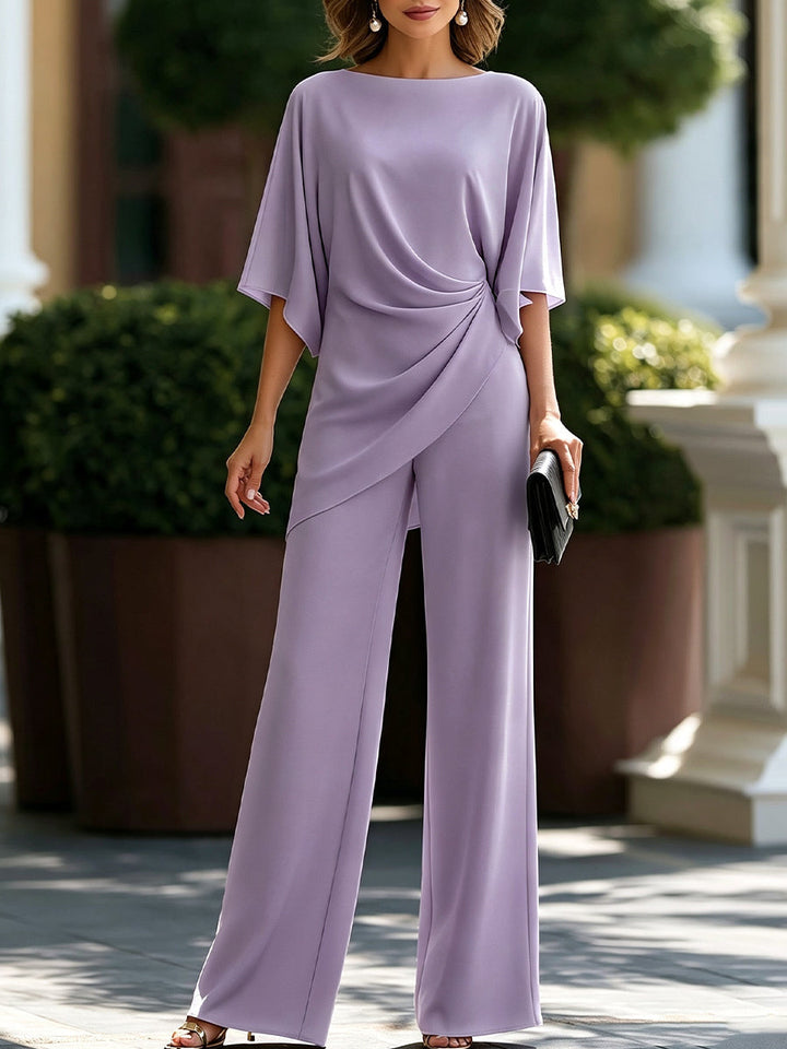 Edna – Draped Wide-Leg Jumpsuit