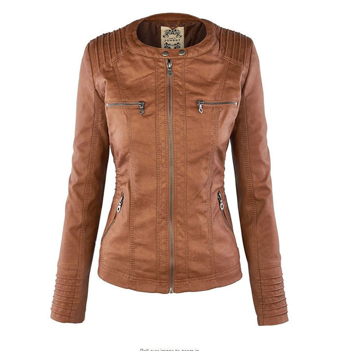 Ceridwen – Hooded Biker Jacket with Zip Detail