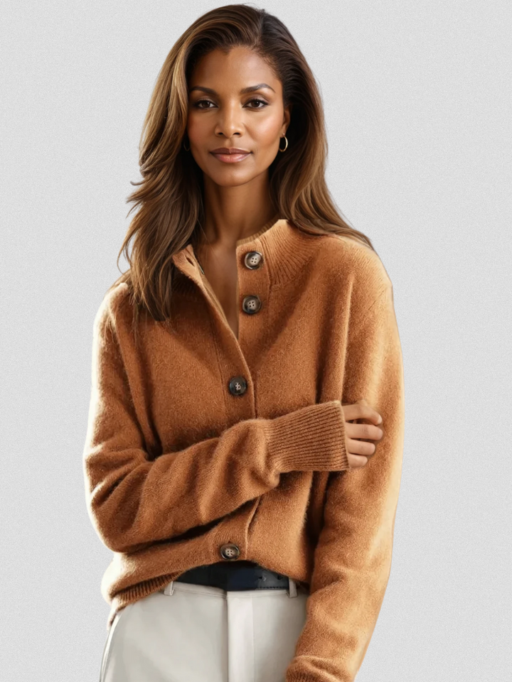 Lowri – Button-Front Knit Cardigan