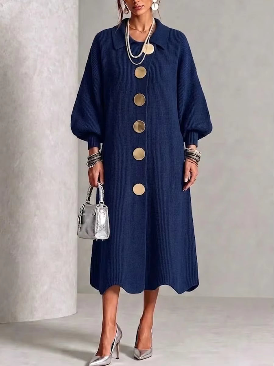 Lettie – Knit Button-Down Midi Dress