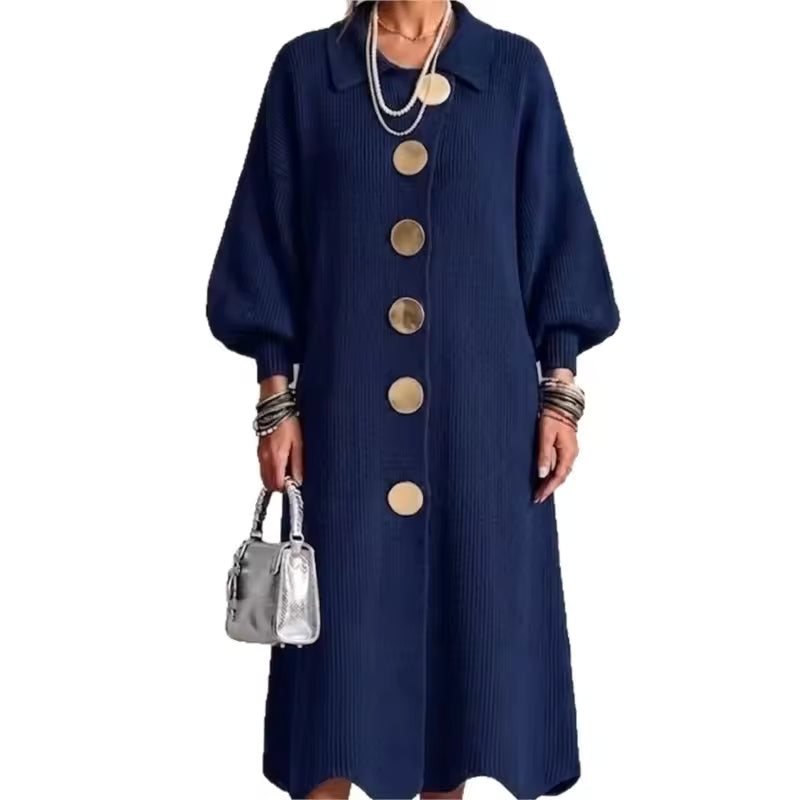 Lettie – Knit Button-Down Midi Dress
