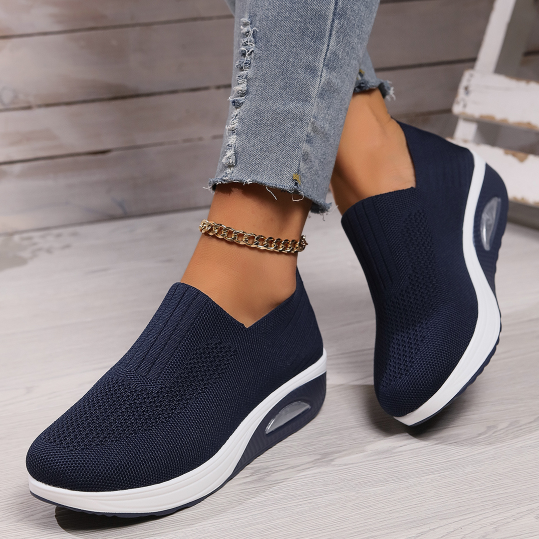 Kathleen – Knit Slip-On Trainers with Air Cushion Sole