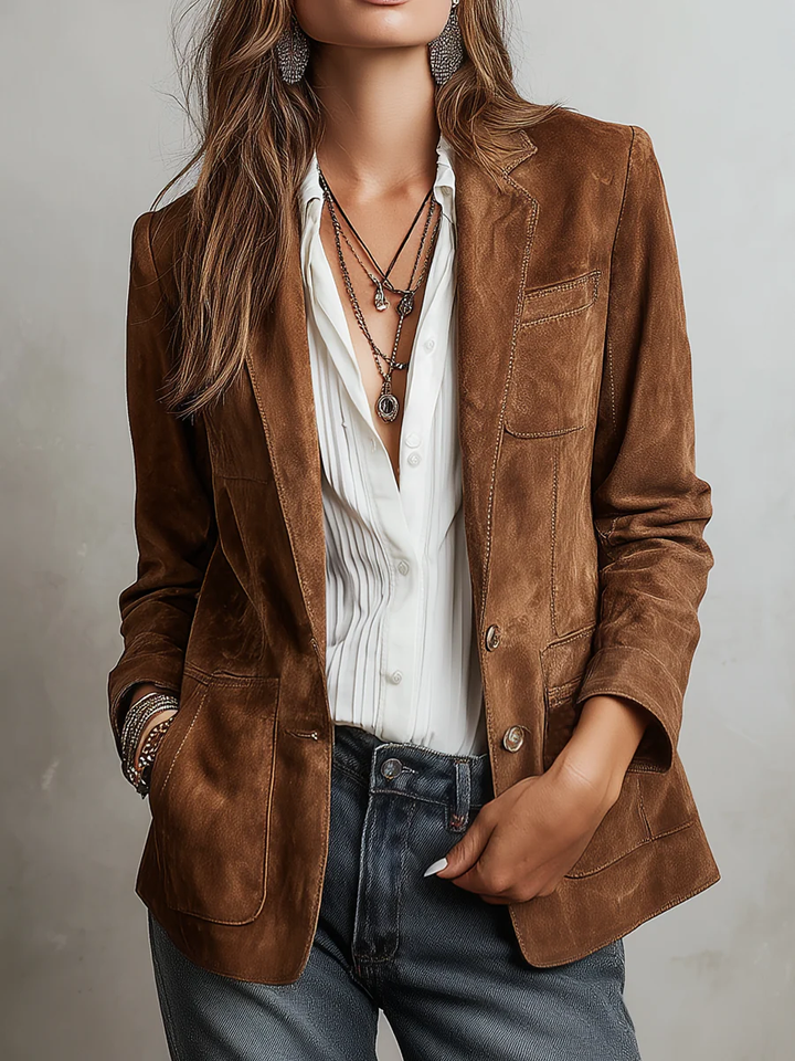Vera – Tailored Suede-Look Everyday Blazer
