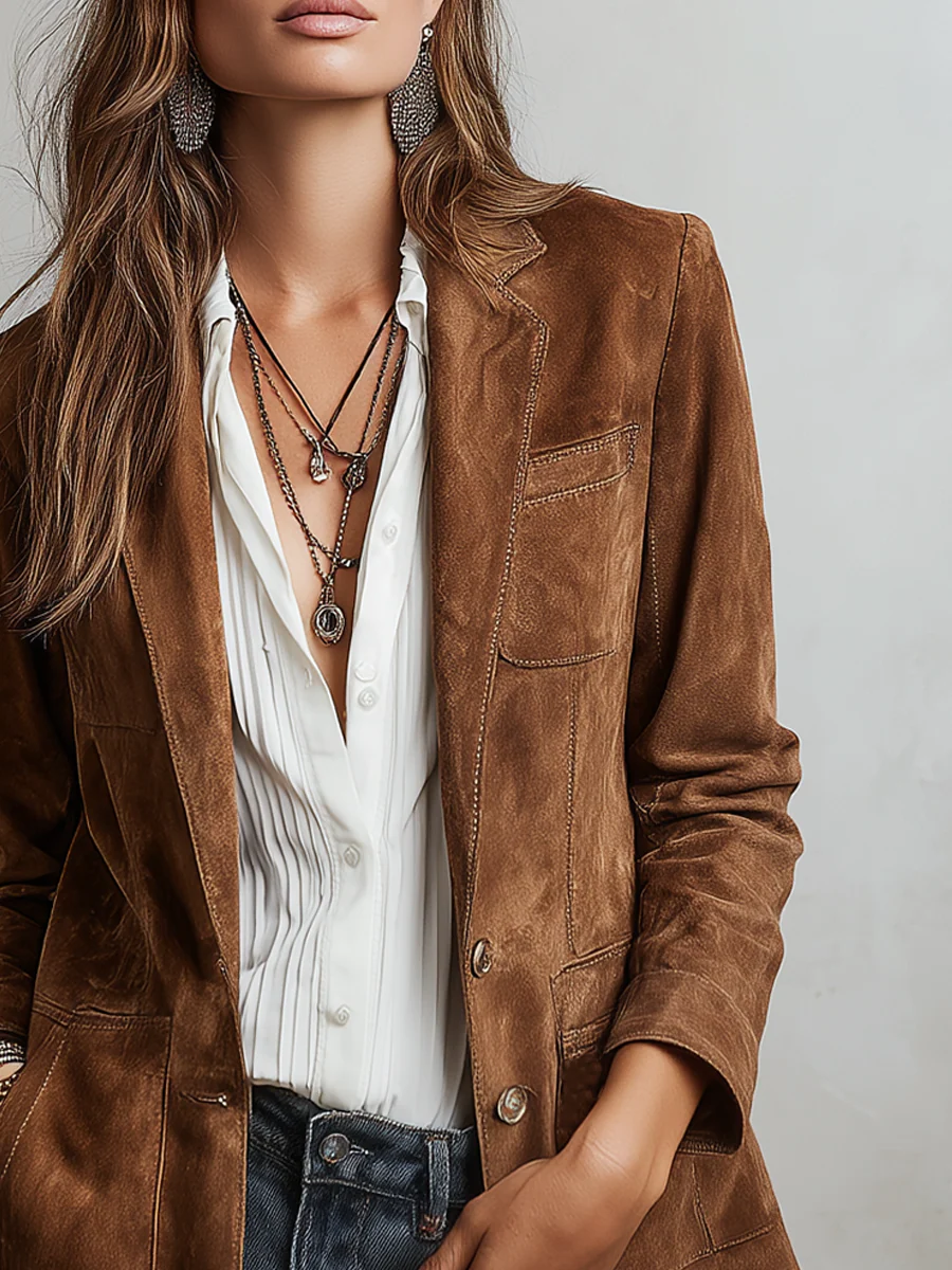 Vera – Tailored Suede-Look Everyday Blazer