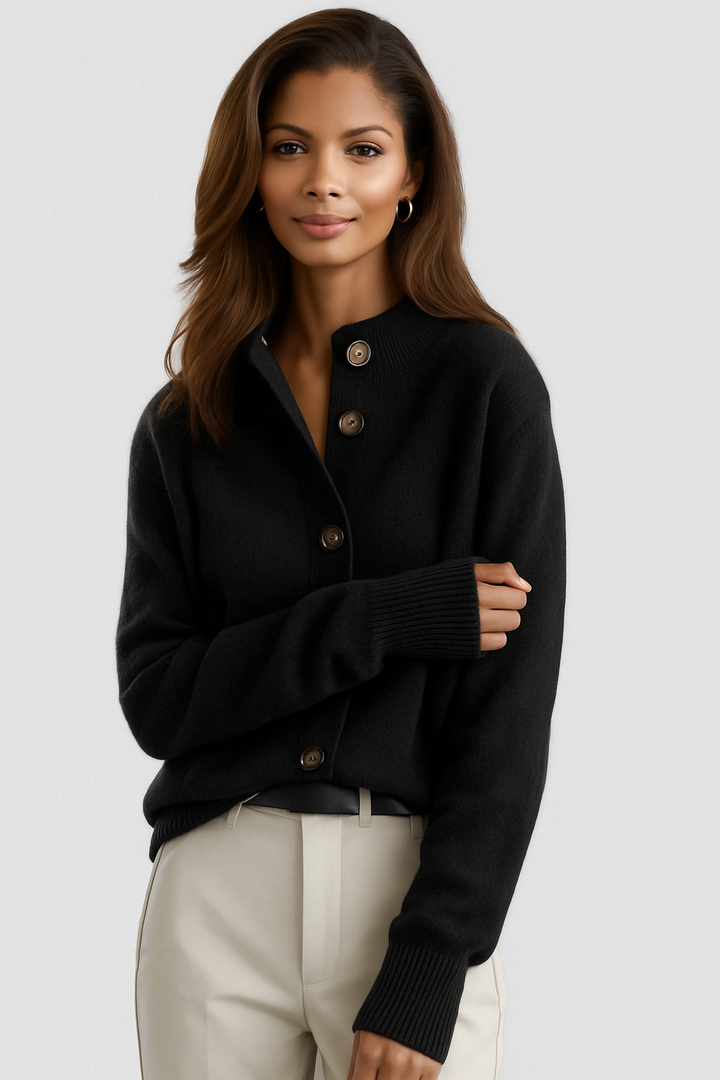 Lowri – Button-Front Knit Cardigan