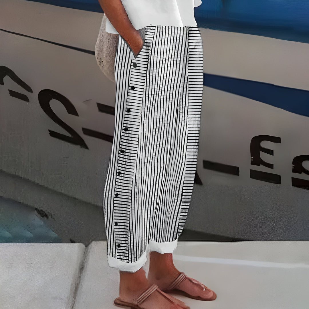 Belinda | Stylish Summer Striped Trousers
