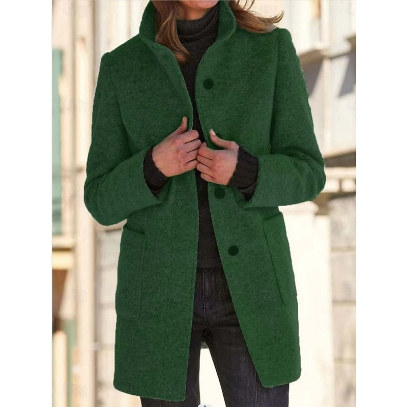 Margaret – Tailored Stand-Collar Coat