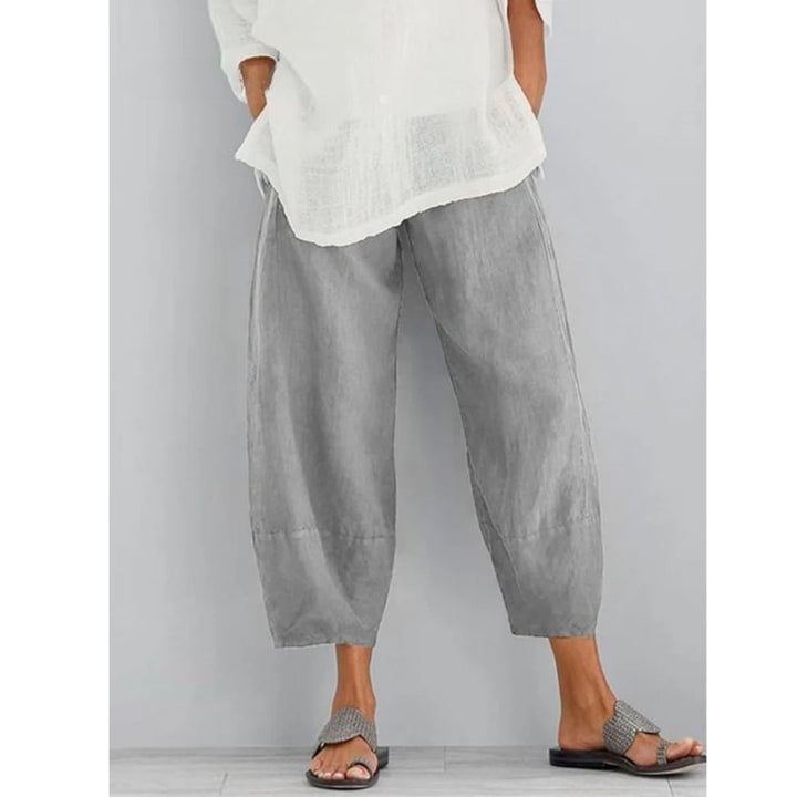 Eilidh – Cropped Lantern-Leg Trousers