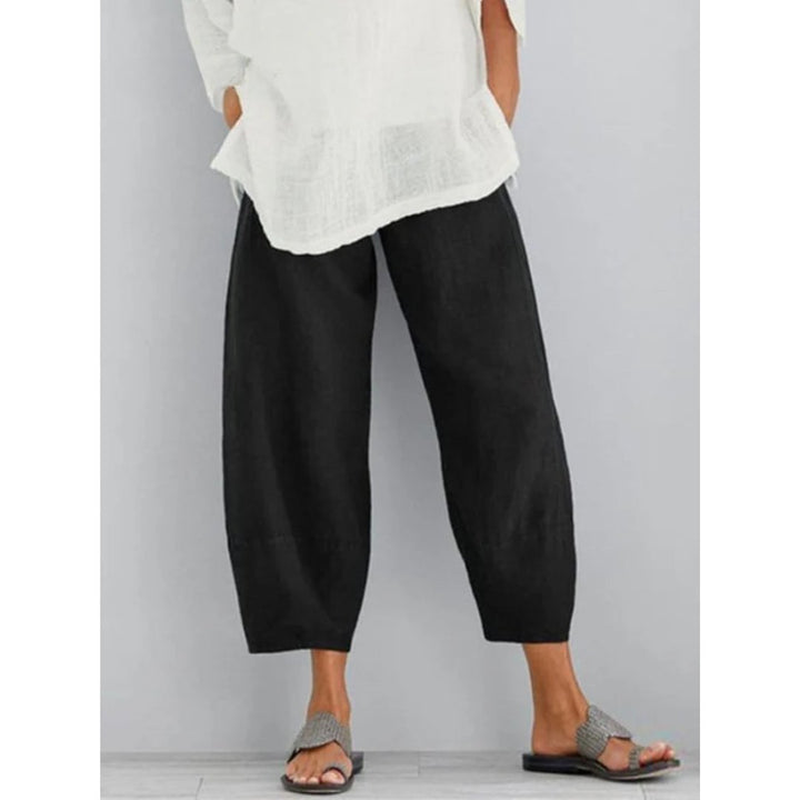 Eilidh – Cropped Lantern-Leg Trousers