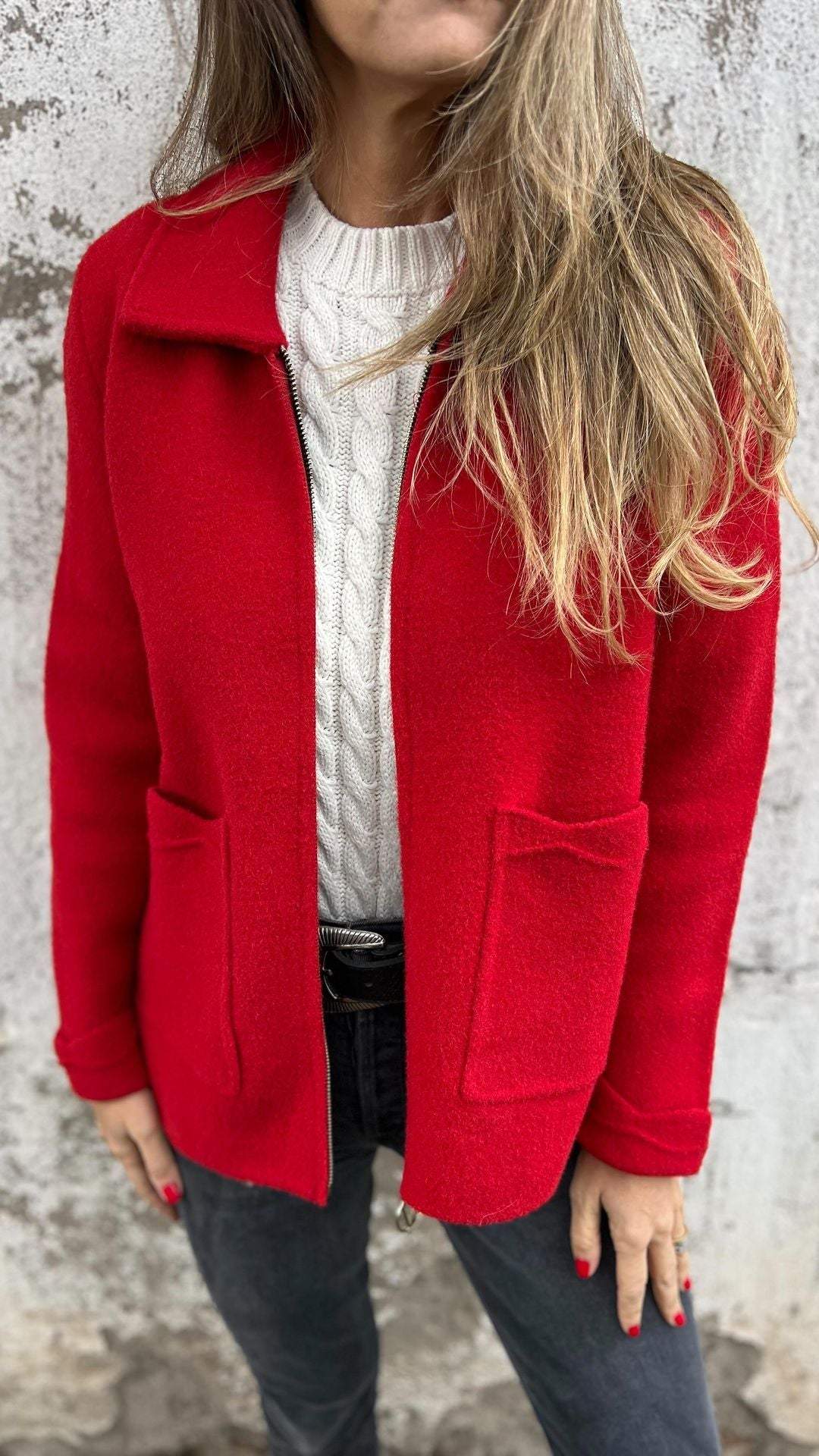 Josephine – Cosy Zip-Up Wool-Look Jacket