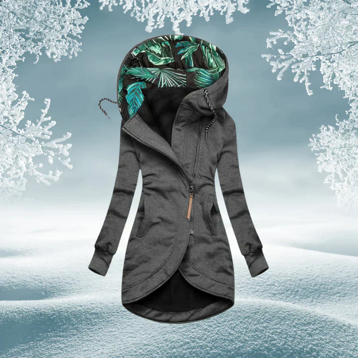 Gwyneth – Longline Hooded Zip-Up Jacket