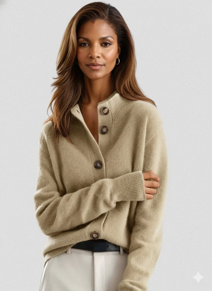 Lowri – Button-Front Knit Cardigan