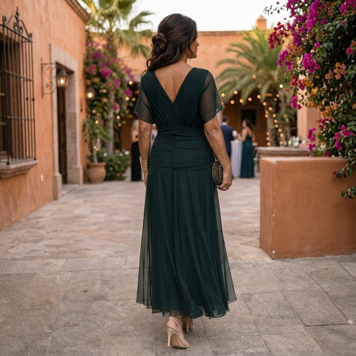 Aoife – Ruched Wrap Maxi Dress