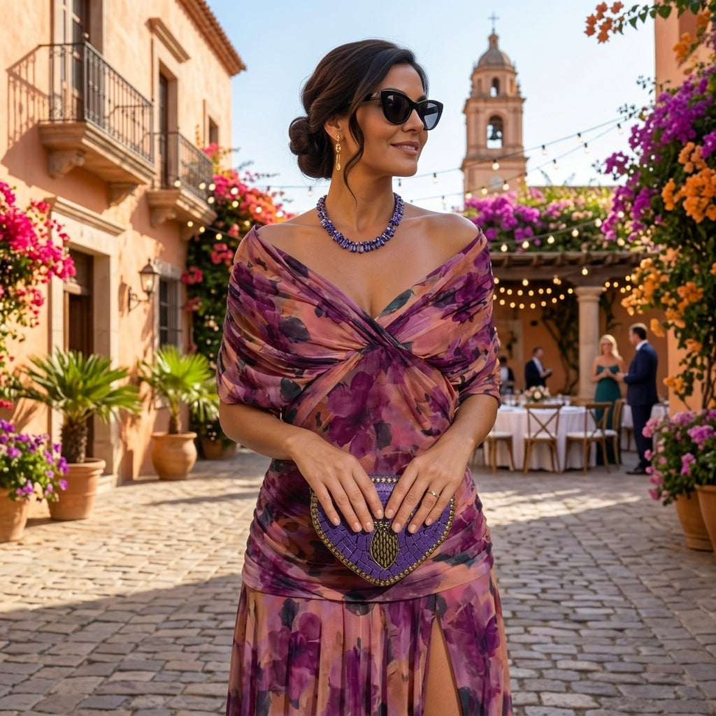 Aoife – Ruched Wrap Maxi Dress