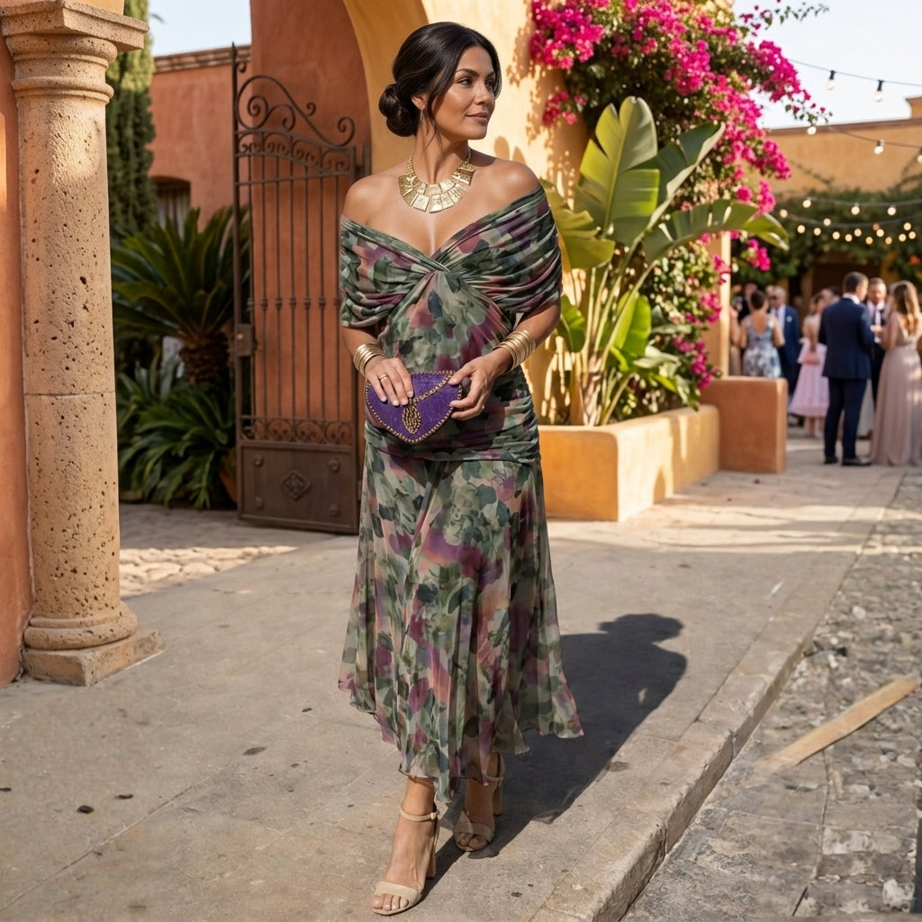Aoife – Ruched Wrap Maxi Dress
