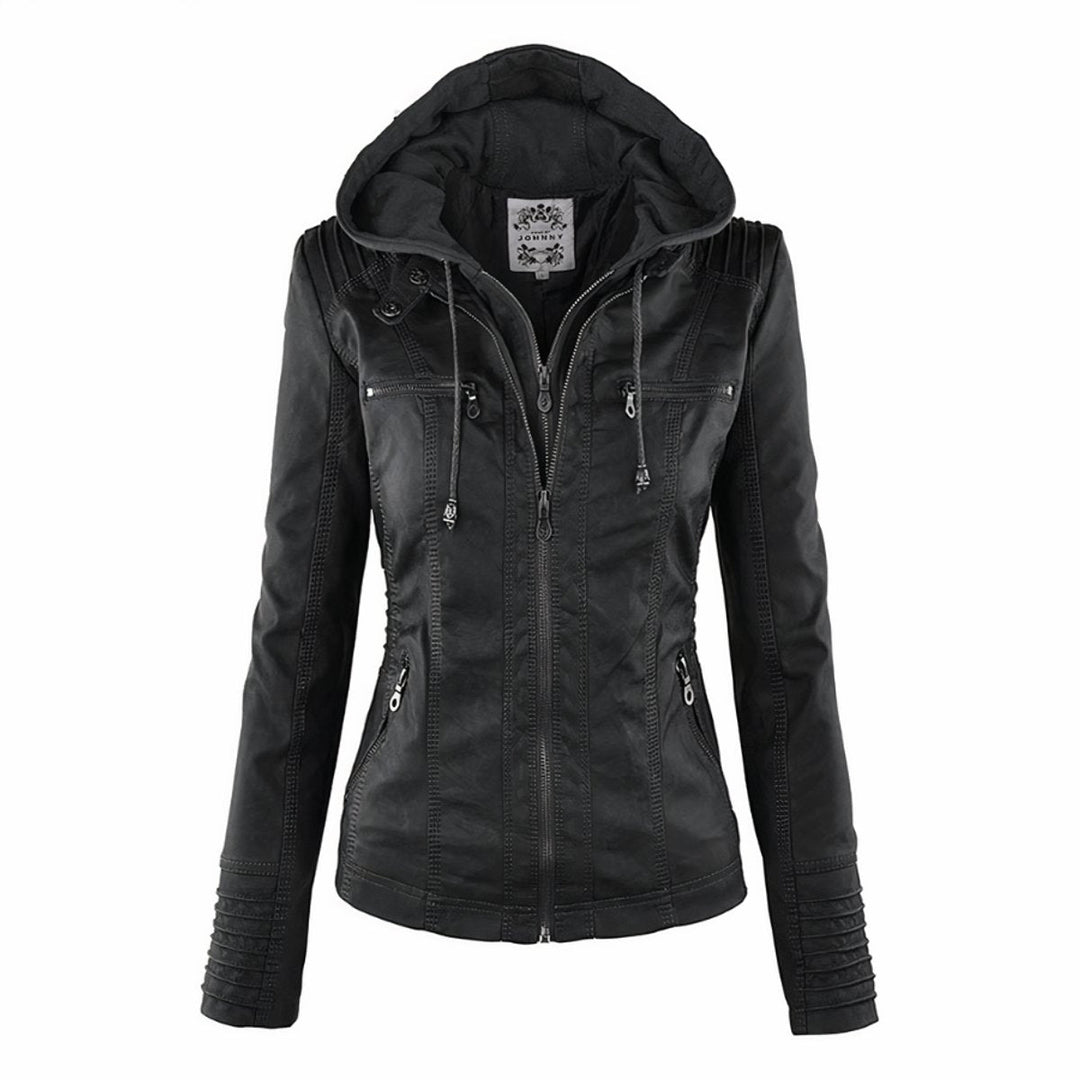 Saoirse – Hooded Biker-Style Jacket