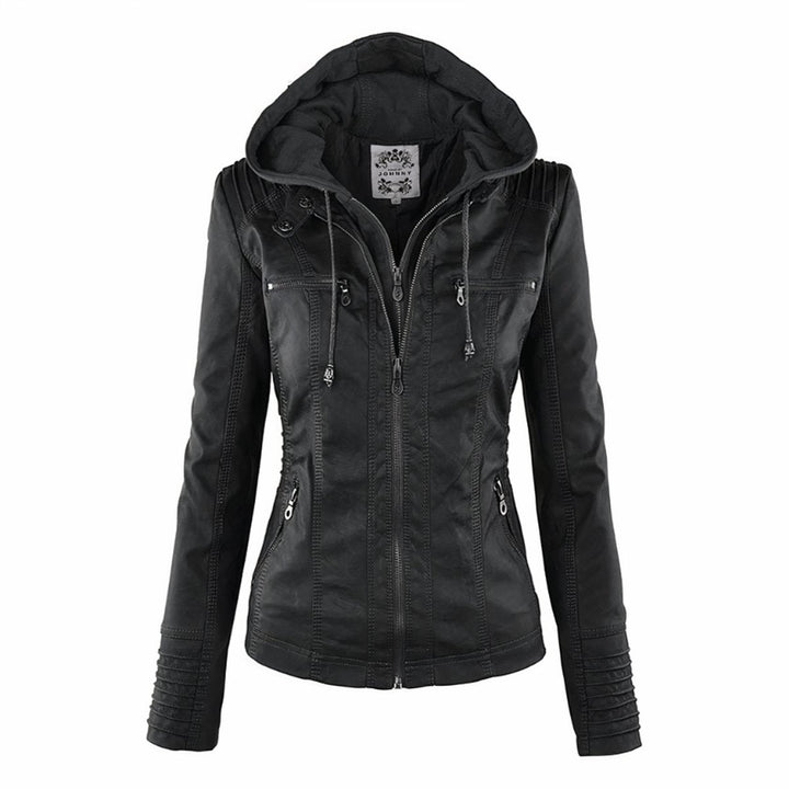 Saoirse – Hooded Biker-Style Jacket