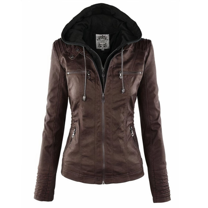 Saoirse – Hooded Biker-Style Jacket