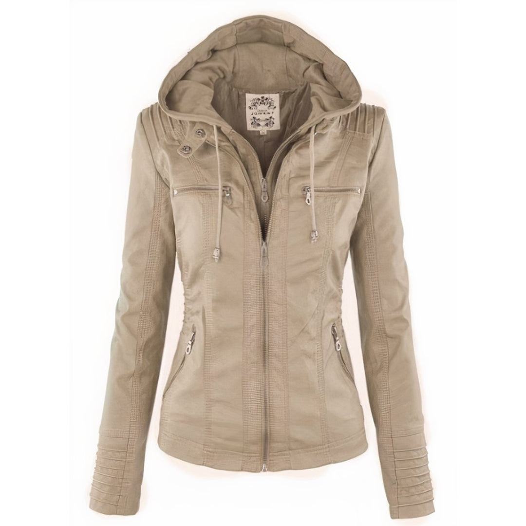Saoirse – Hooded Biker-Style Jacket