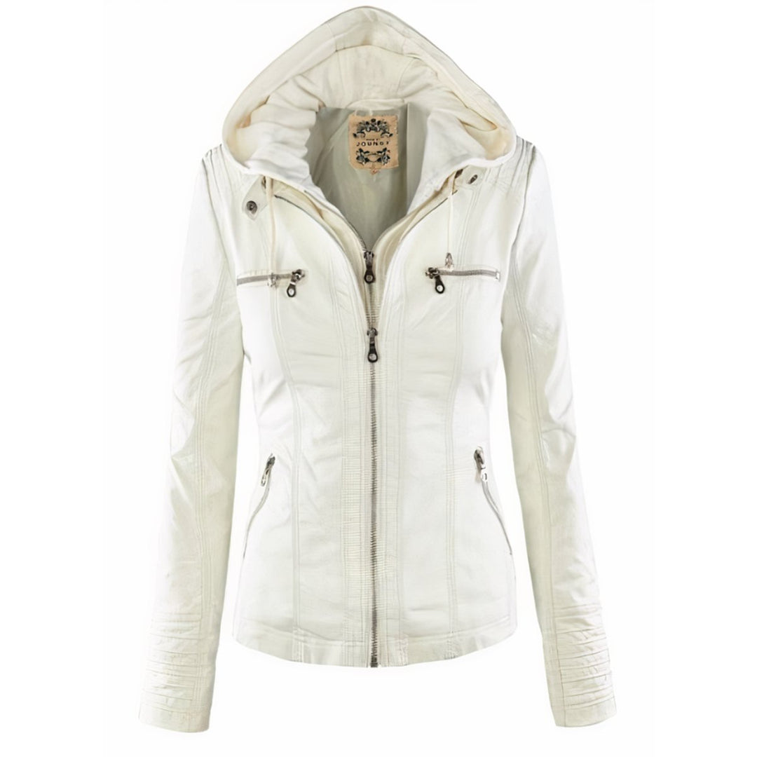 Saoirse – Hooded Biker-Style Jacket